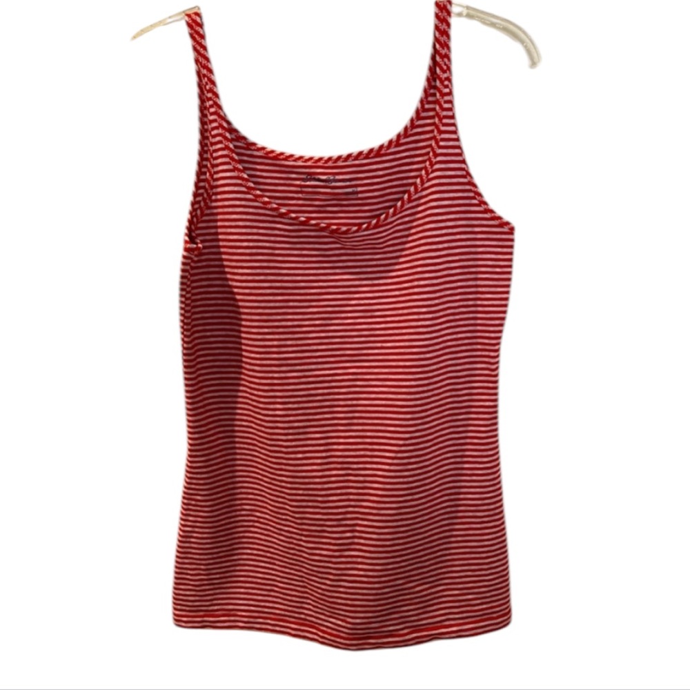 Eddie Bauer Red Stripes Tank Top Size Medium